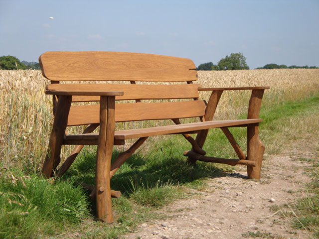 rustic oak garden picnic table set from 4picnictables.co.uk